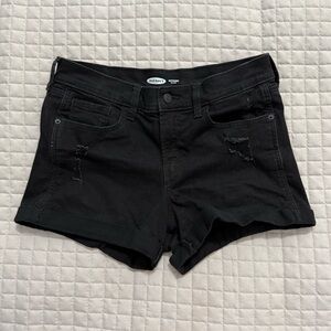 Old Navy Boyfriend Black Distressed Mid-Rise Jeans